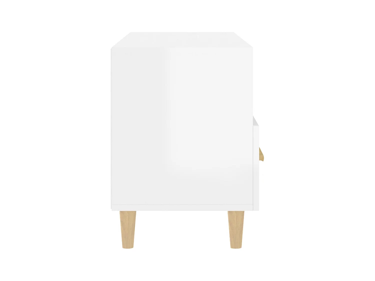 Millingen aan de Rijn  Mueble de TV madera contrachapada blanco brillo 80x36x50 cm