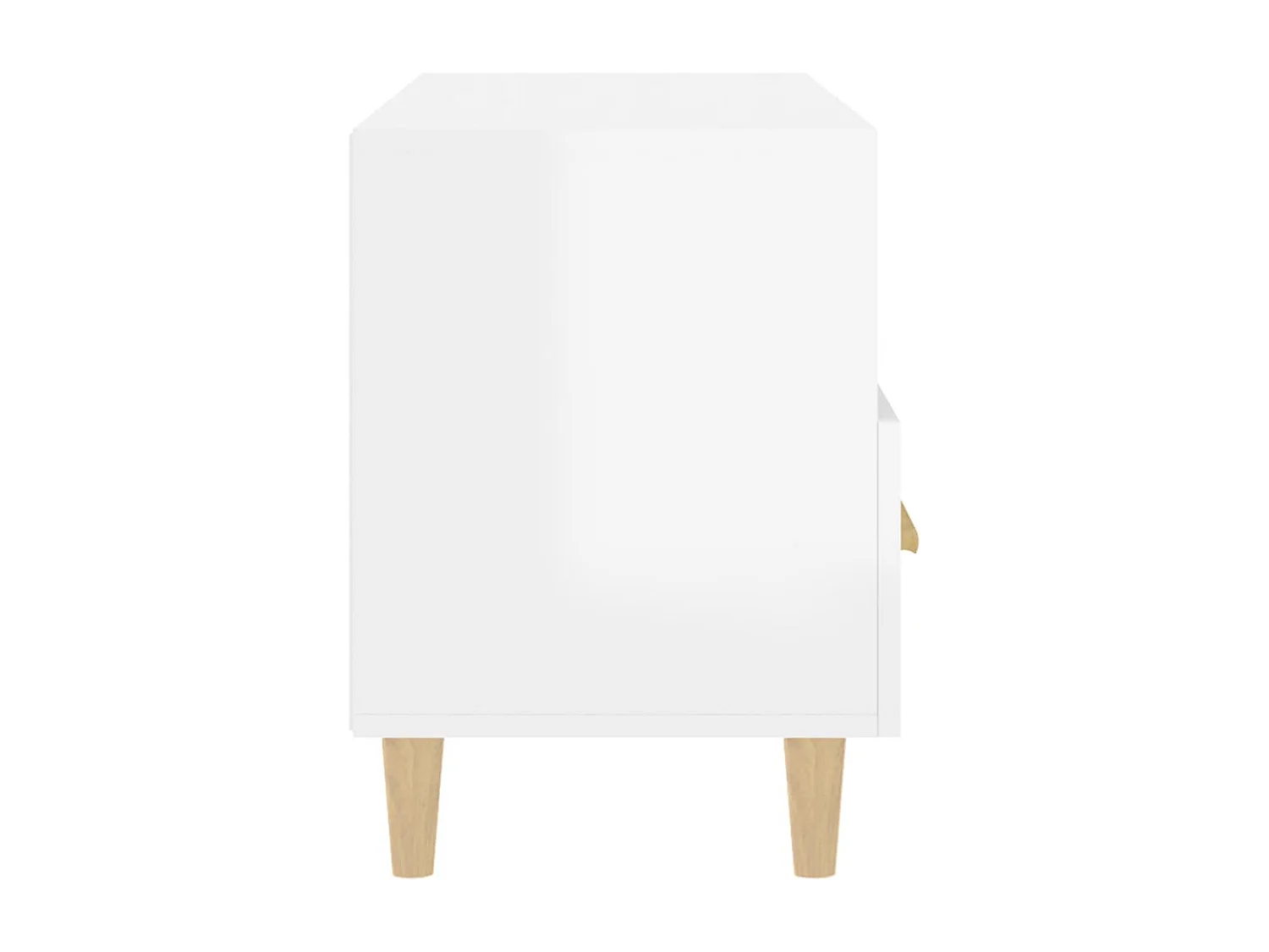 Millingen aan de Rijn  Meuble TV Blanc brillant 80x36x50 cm Bois d'ingénierie