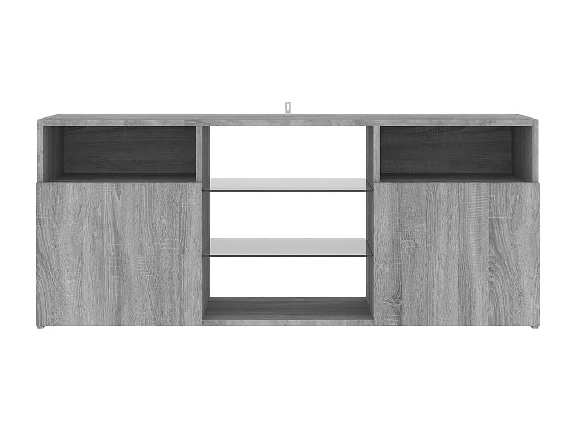 Webster City  Tv-meubel met LED-verlichting 120x30x50 cm grijs sonoma eiken