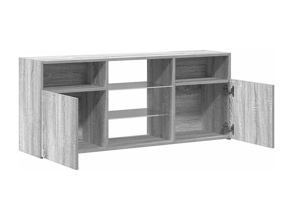 Webster City  Tv-meubel met LED-verlichting 120x30x50 cm grijs sonoma eiken