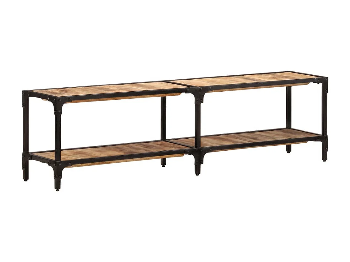 Faenora  Meuble TV 150x30x41 cm bois massif de manguier