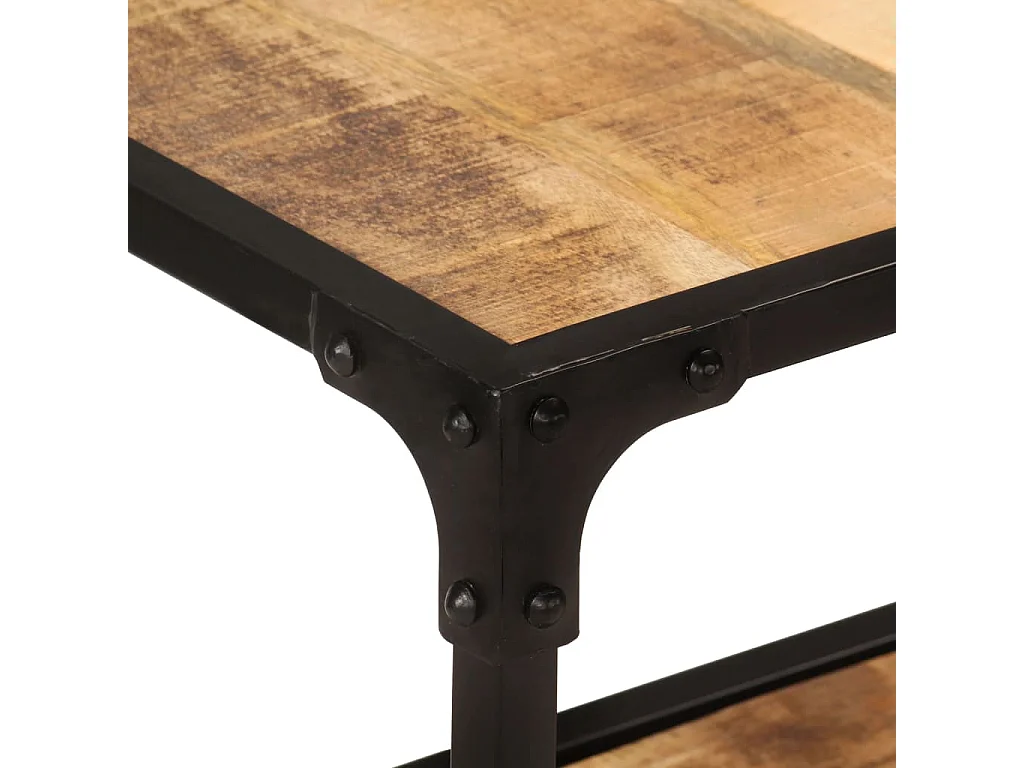 Faenora  Meuble TV 150x30x41 cm bois massif de manguier