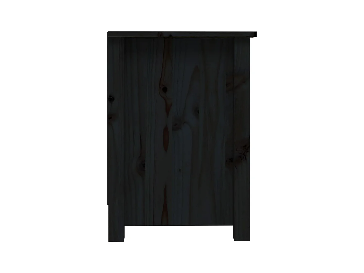Cordele  Mueble de TV de madera maciza de pino negro 103x36,5x52 cm