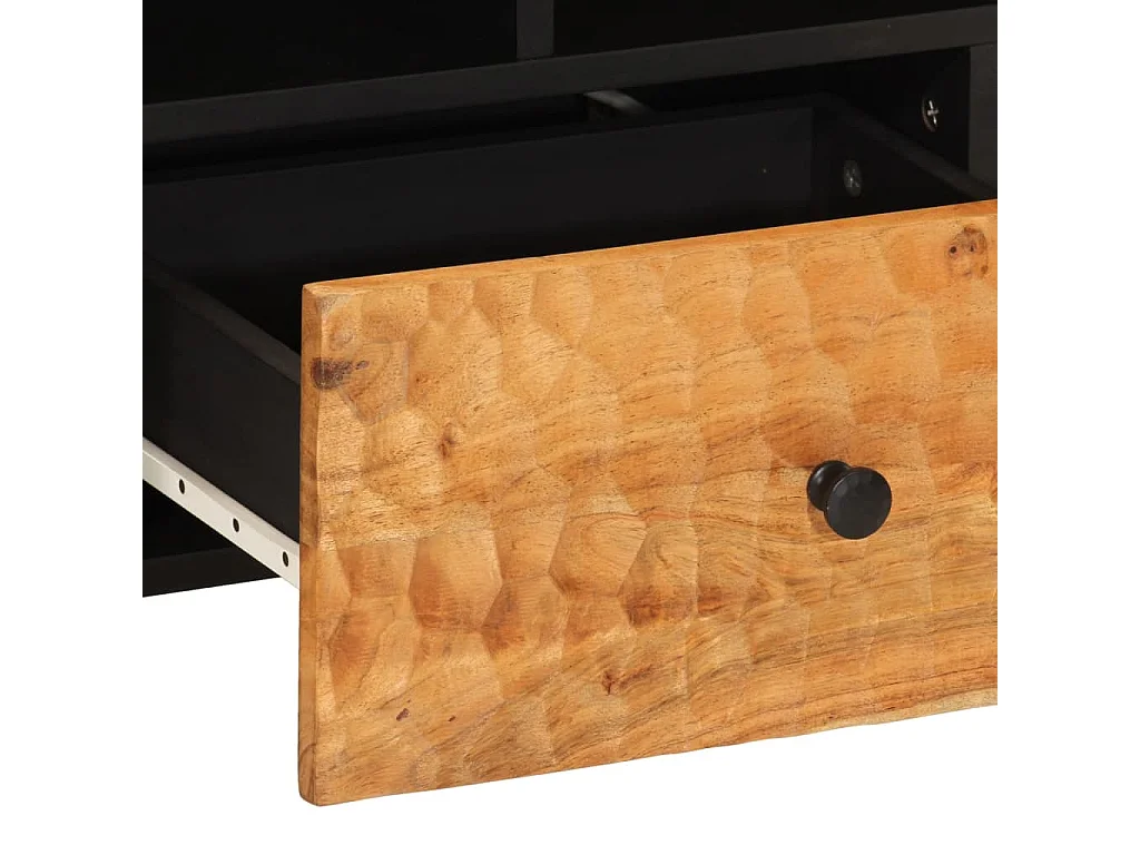 Telira  Mueble de TV madera maciza de acacia 100x33x46 cm