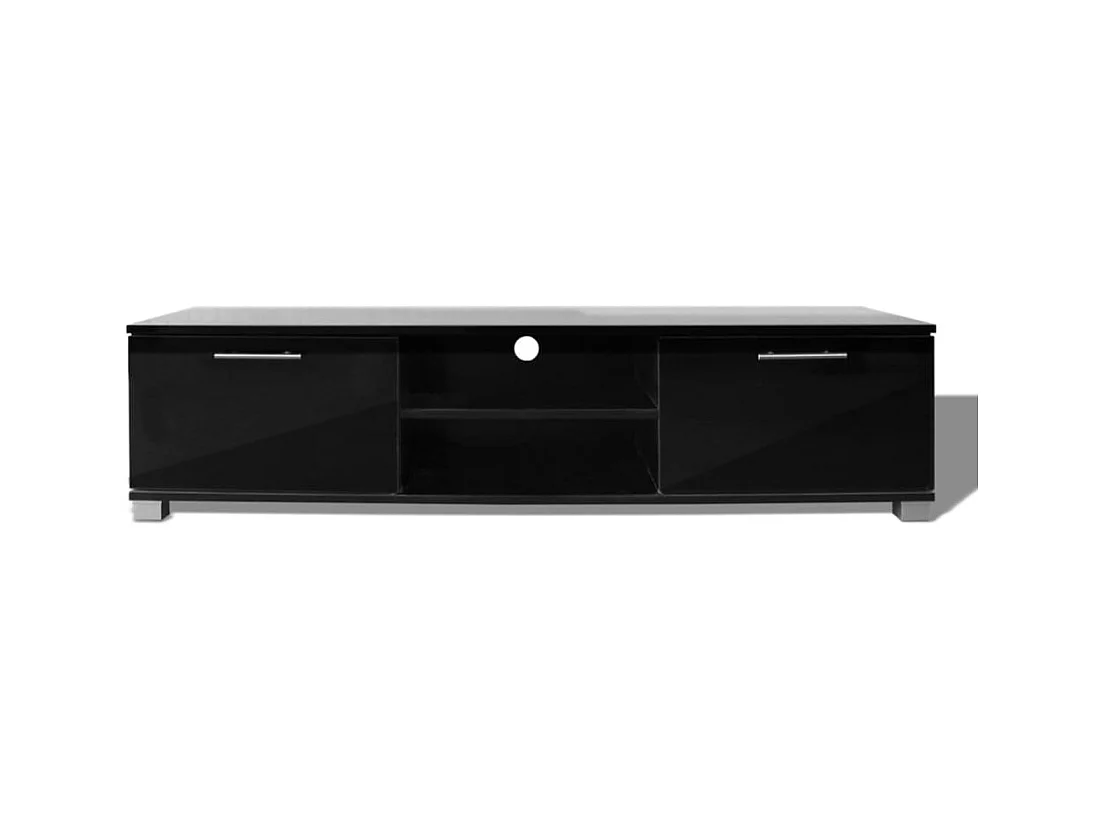 Stuarts Draft  Mueble de TV negro brillo 120x40,5x35 cm