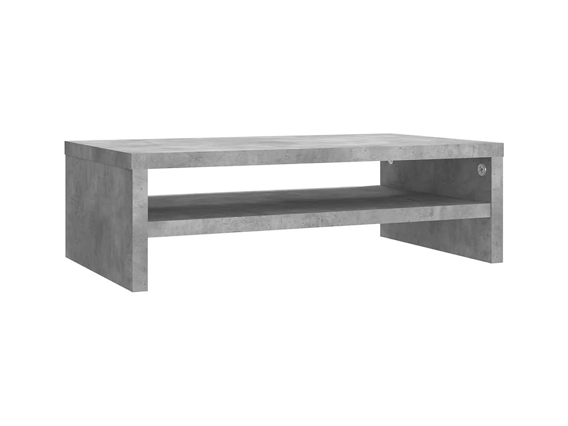 Prolenta Premium -  Soporte de pantalla madera ingeniería gris hormigón 42x24x13 cm