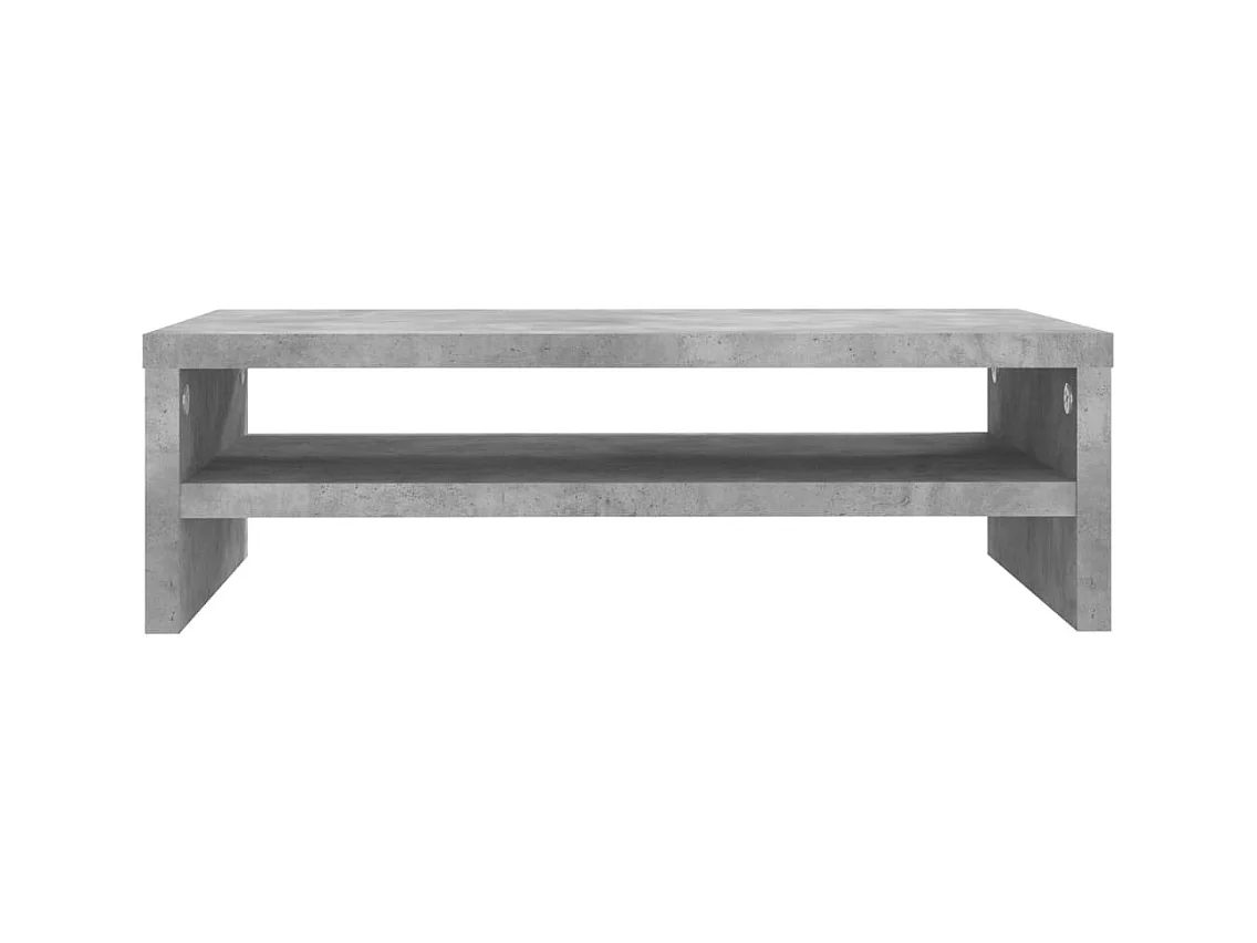 Prolenta Premium -  Soporte de pantalla madera ingeniería gris hormigón 42x24x13 cm