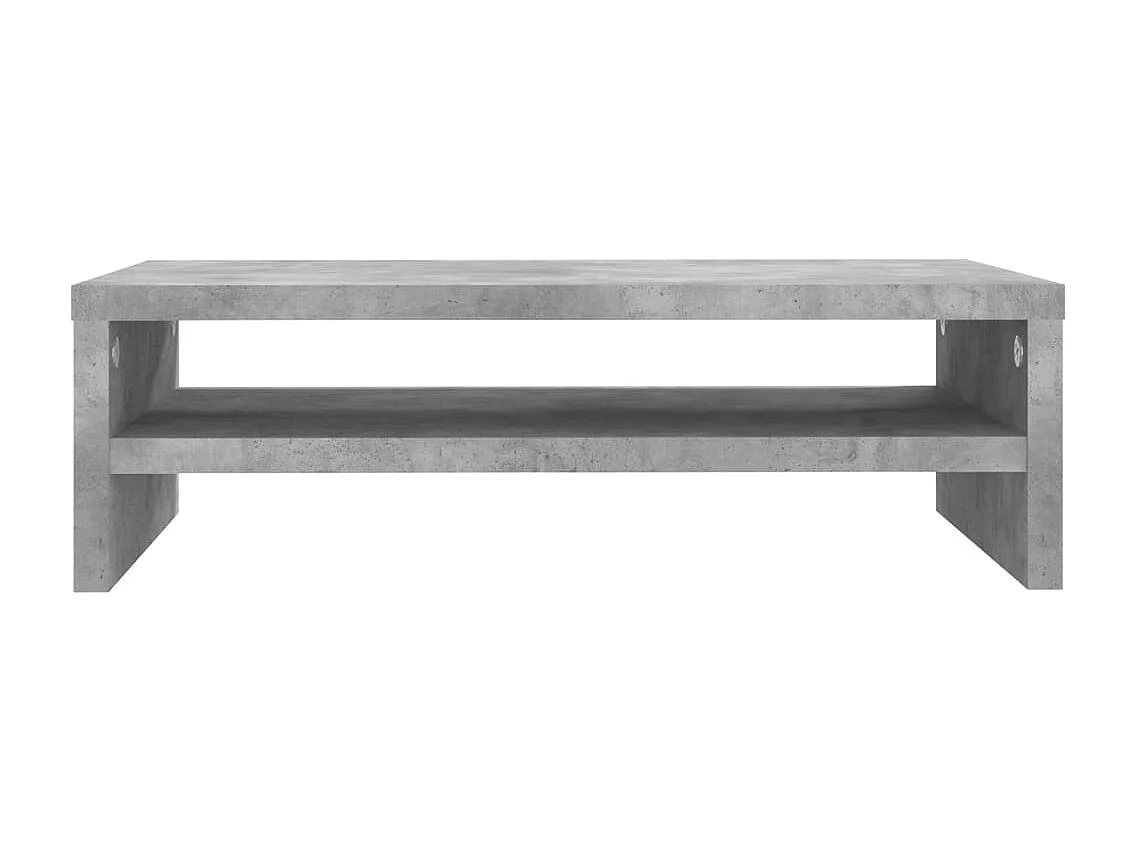 Prolenta Premium -  Monitorstandaard 42x24x13 cm bewerkt hout betongrijs
