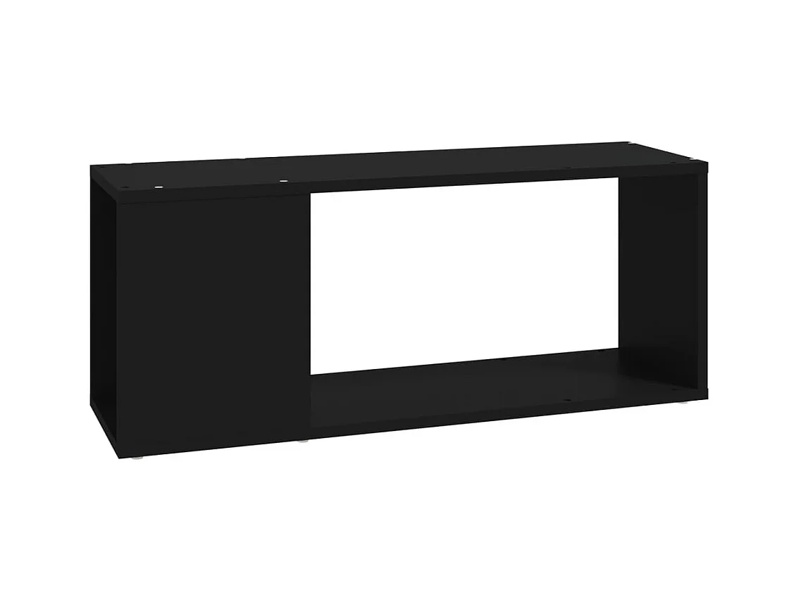 Norman  Meuble TV Noir 80x24x32 cm Bois d'ingénierie