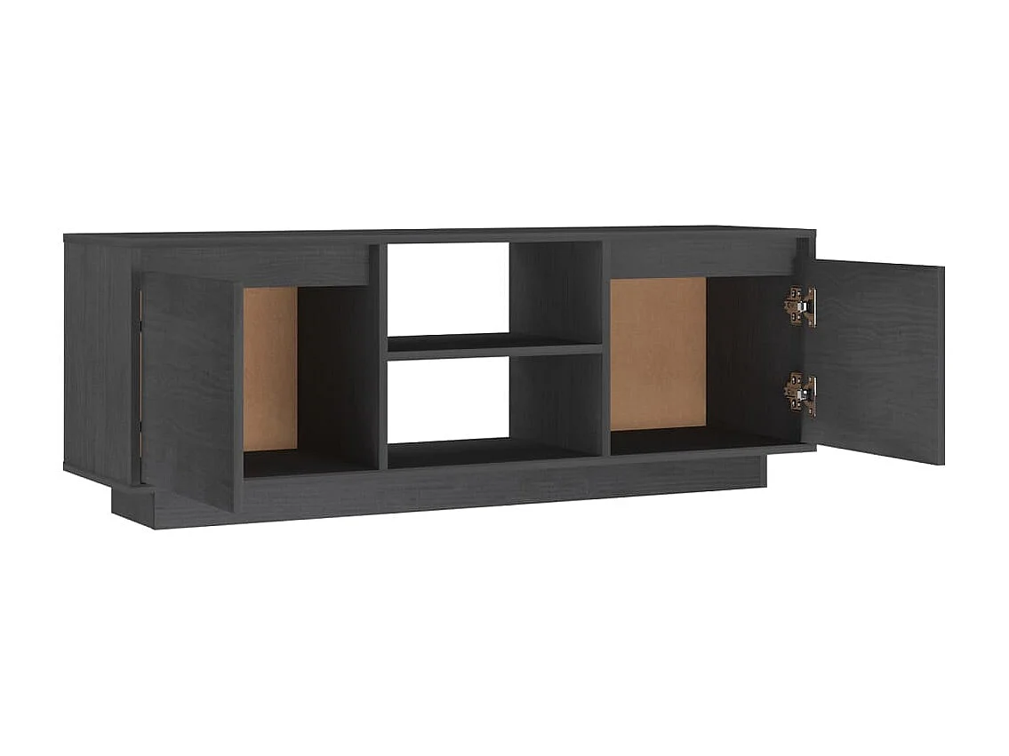 Saif  Tv-meubel 110x30x40 cm massief grenenhout grijs