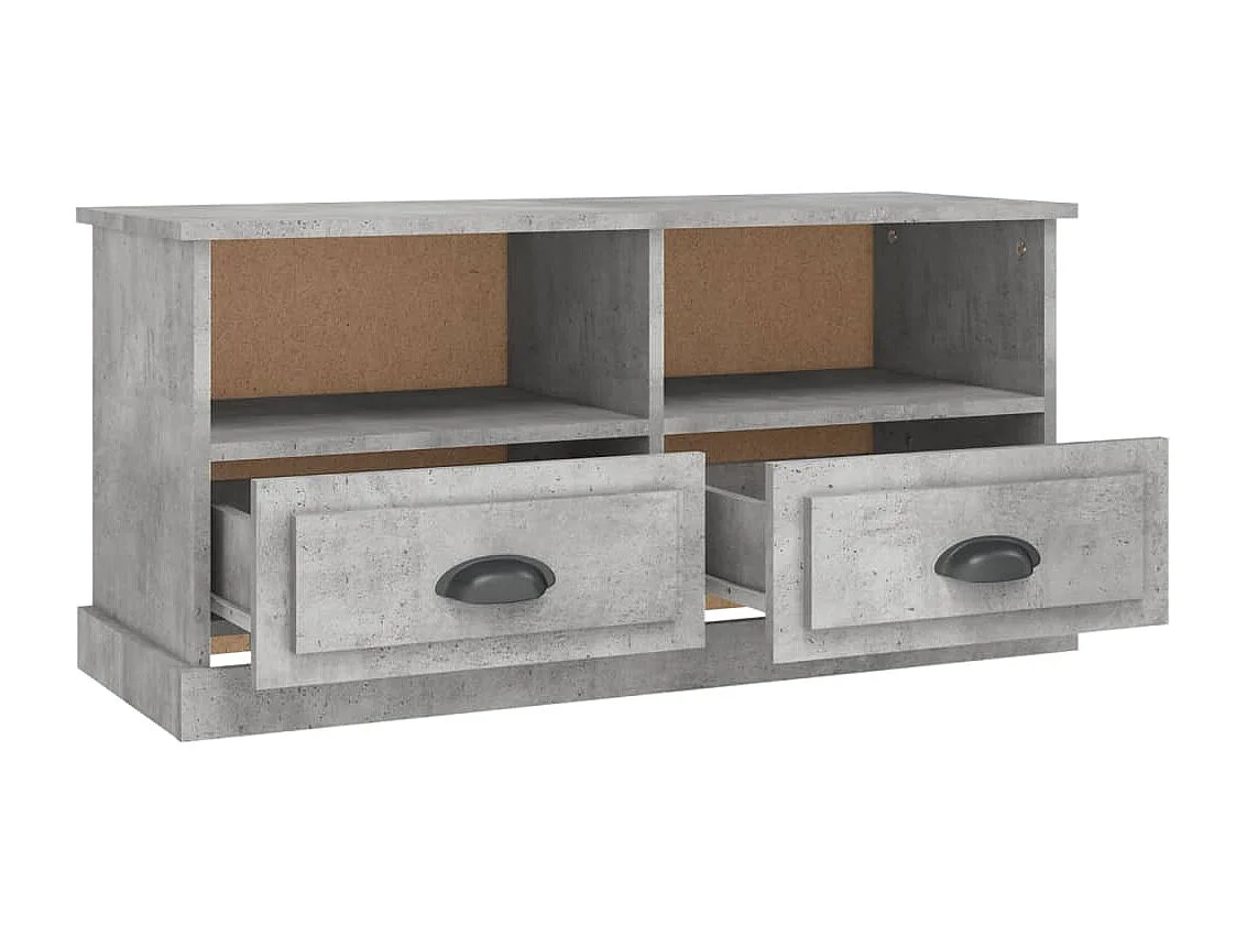 Vrelmi  Meuble TV gris béton 93x35,5x45 cm bois d'ingénierie
