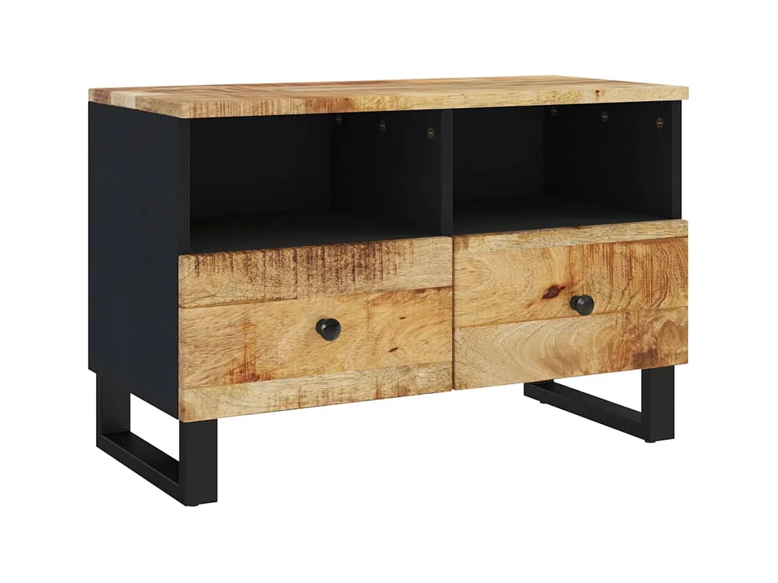 Cylen  Meuble TV 70x33x46 cm Bois massif de manguier
