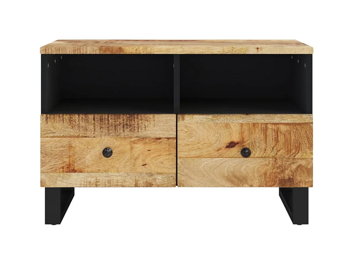 Cylen  Meuble TV 70x33x46 cm Bois massif de manguier