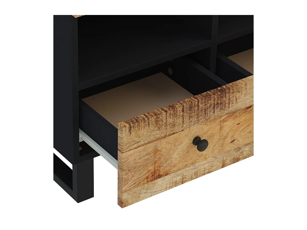 Cylen  Meuble TV 70x33x46 cm Bois massif de manguier