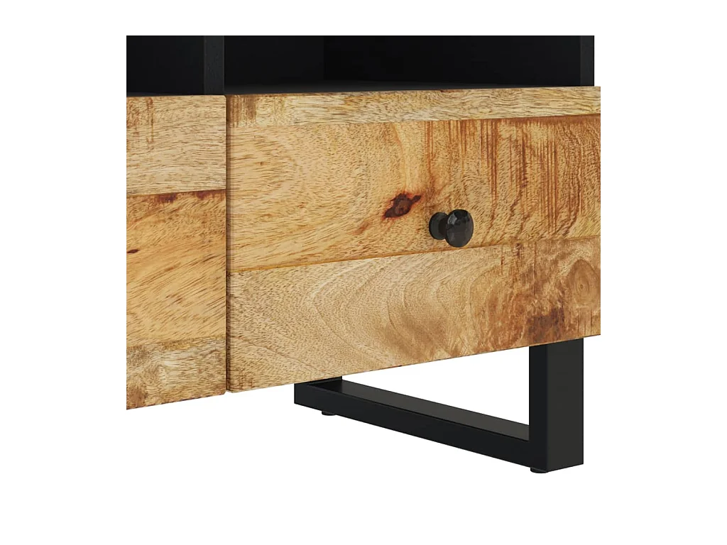 Cylen  Meuble TV 70x33x46 cm Bois massif de manguier