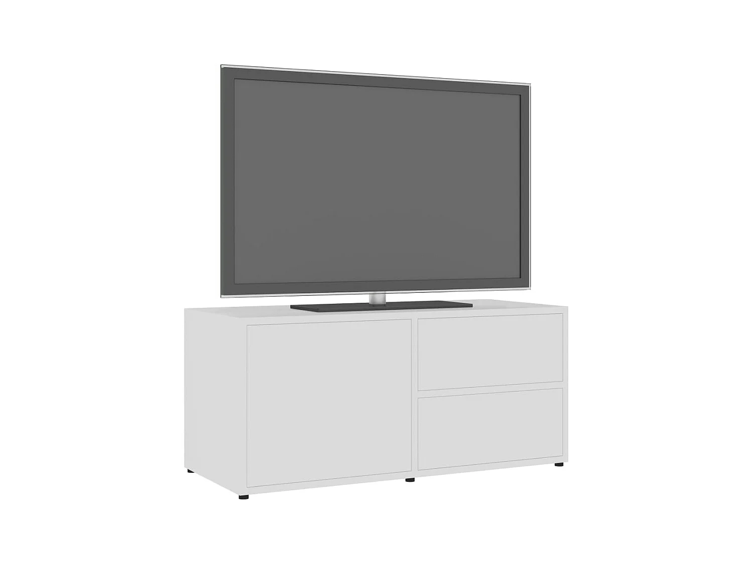 Waianae  Tv-meubel 80x34x36 cm bewerkt hout wit