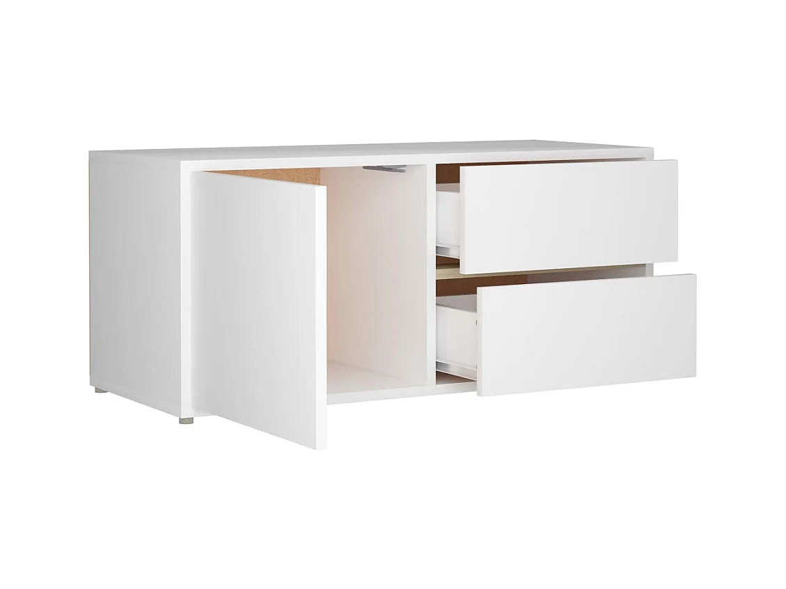 Waianae  Tv-meubel 80x34x36 cm bewerkt hout wit