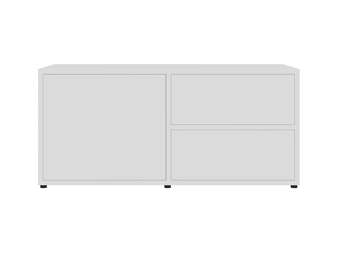 Waianae  Tv-meubel 80x34x36 cm bewerkt hout wit