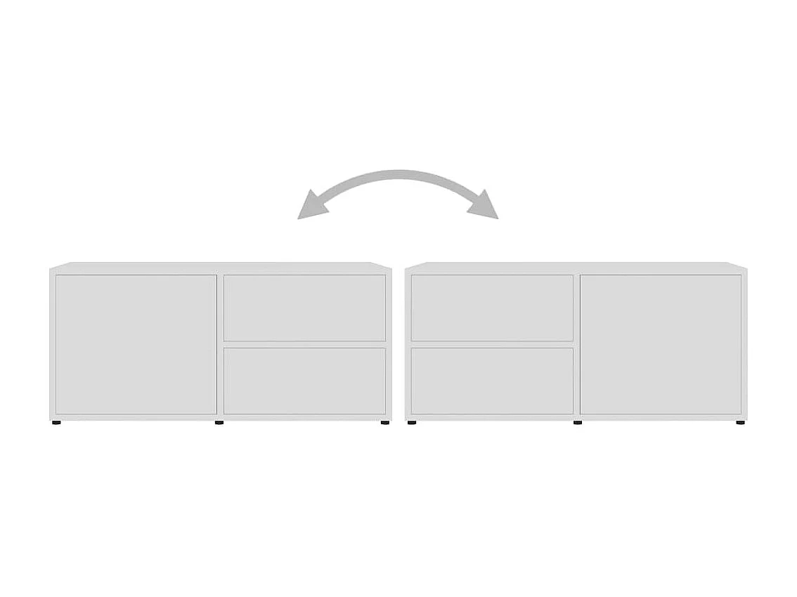 Waianae  Meuble TV Blanc 80x34x36 cm Bois d'ingénierie