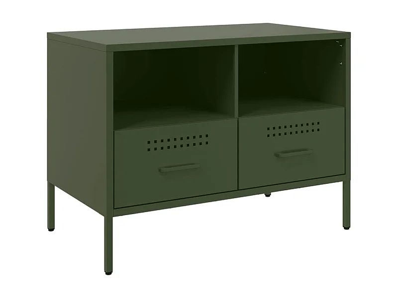 Dundrum  Meuble TV vert olive 68x39x50,5 cm acier