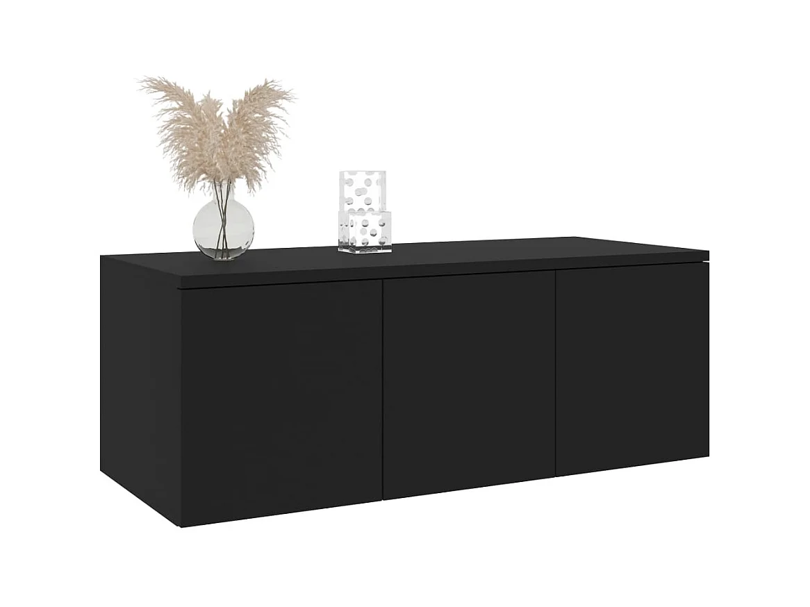 Hetty  Tv-meubel 80x34x30 cm bewerkt hout zwart