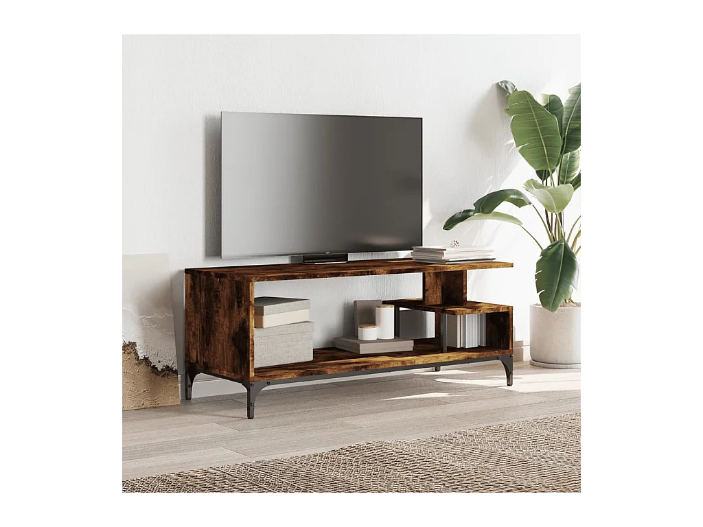 Trondheim  Tv-meubel 102x40x41 cm hout en gepoedercoat staal gerookt eiken