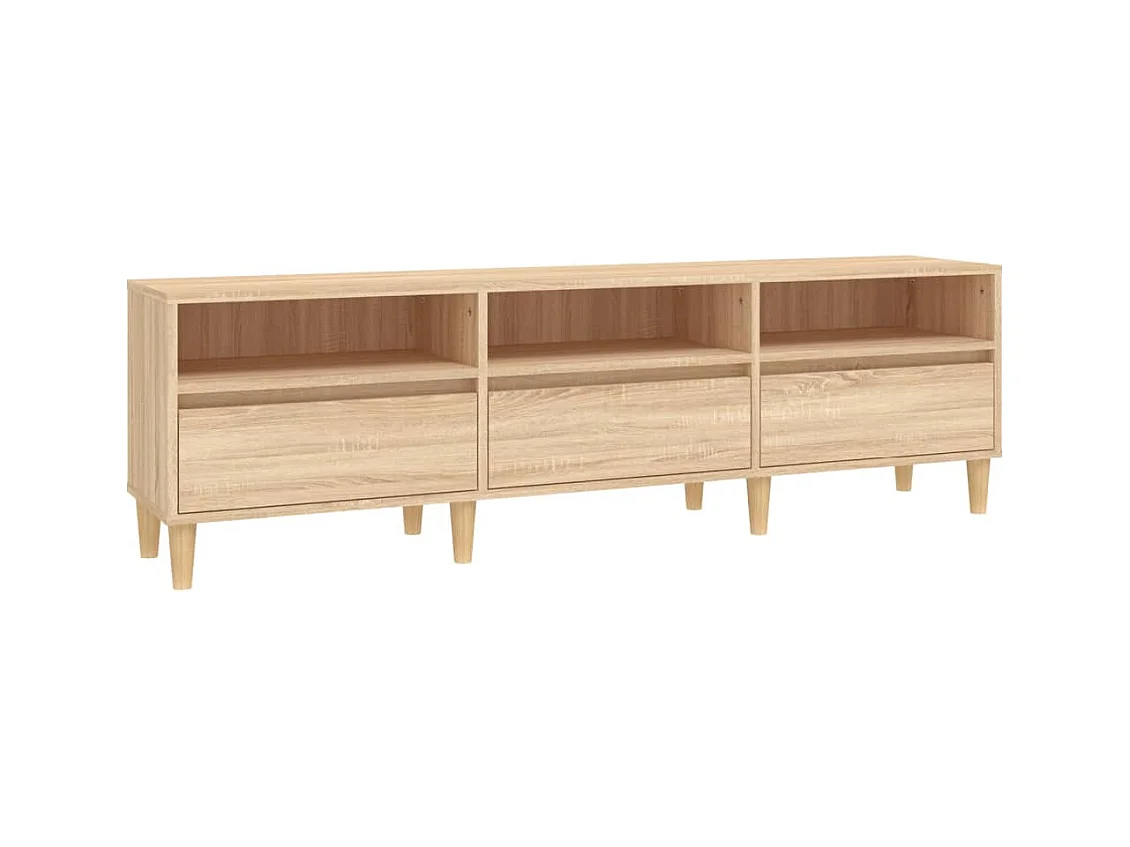 Lin  Tv-meubel 150x30x44,5 cm bewerkt hout sonoma eikenkleurig