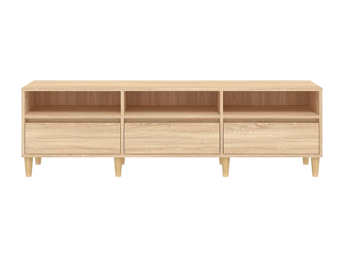Lin  Tv-meubel 150x30x44,5 cm bewerkt hout sonoma eikenkleurig