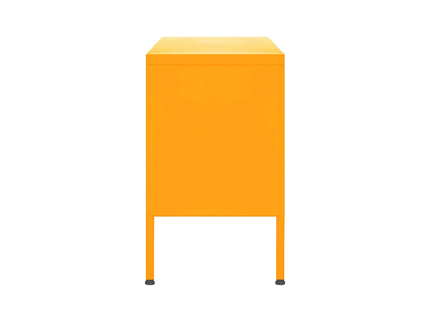 Drøbak  Mueble para TV de acero amarillo mostaza 105x35x50 cm