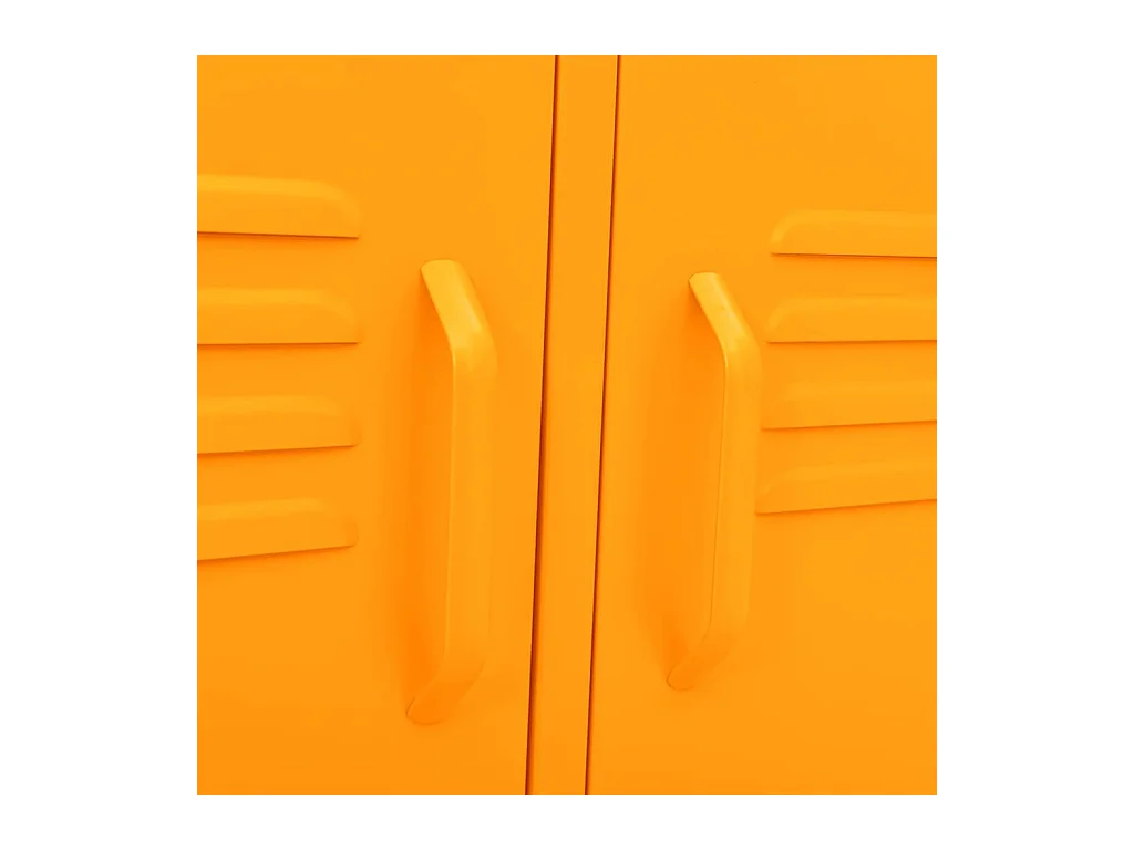 Drøbak  Mueble para TV de acero amarillo mostaza 105x35x50 cm