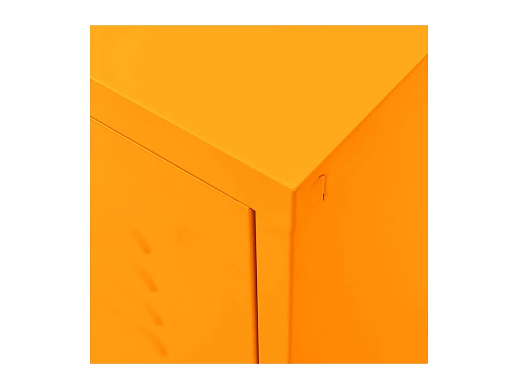 Drøbak  Mueble para TV de acero amarillo mostaza 105x35x50 cm