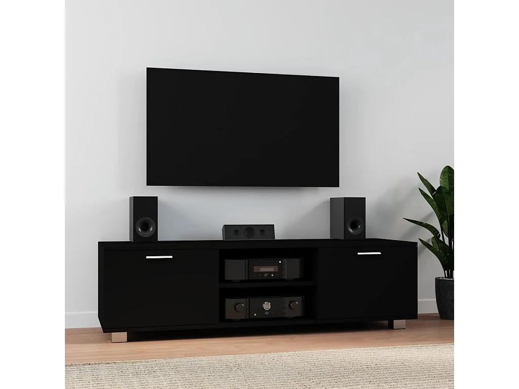 Stuarts Draft  Tv-meubel 140x40,5x35 cm bewerkt hout zwart