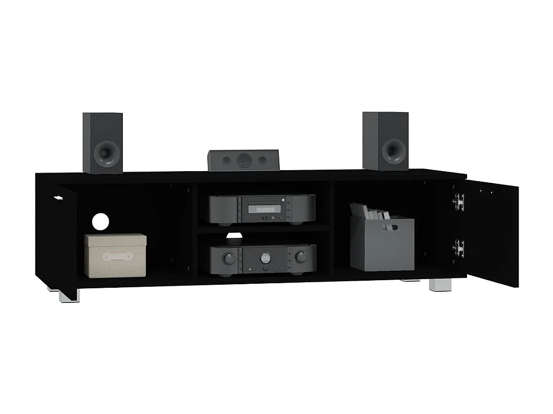 Stuarts Draft  Tv-meubel 140x40,5x35 cm bewerkt hout zwart