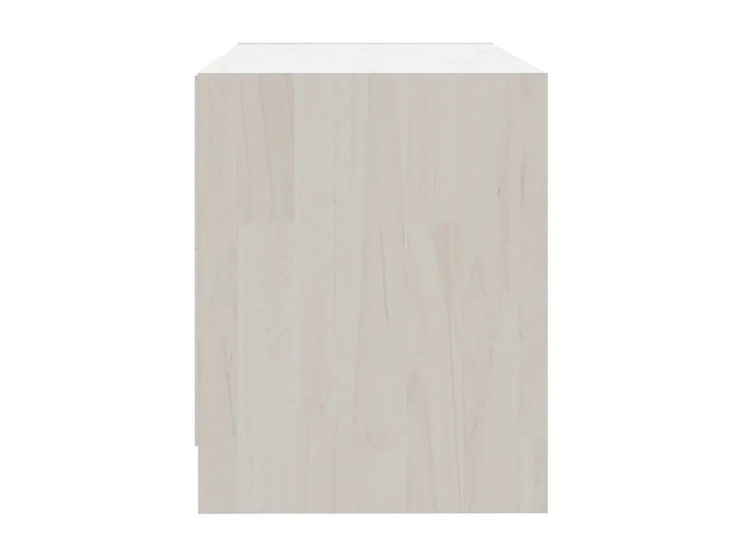 Velda  Meuble TV Blanc 80x31x39 cm Bois de pin massif