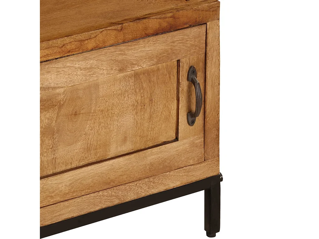 Garden Furniture -  Meuble TV Bois de manguier massif 140 x 30 x 40 cm