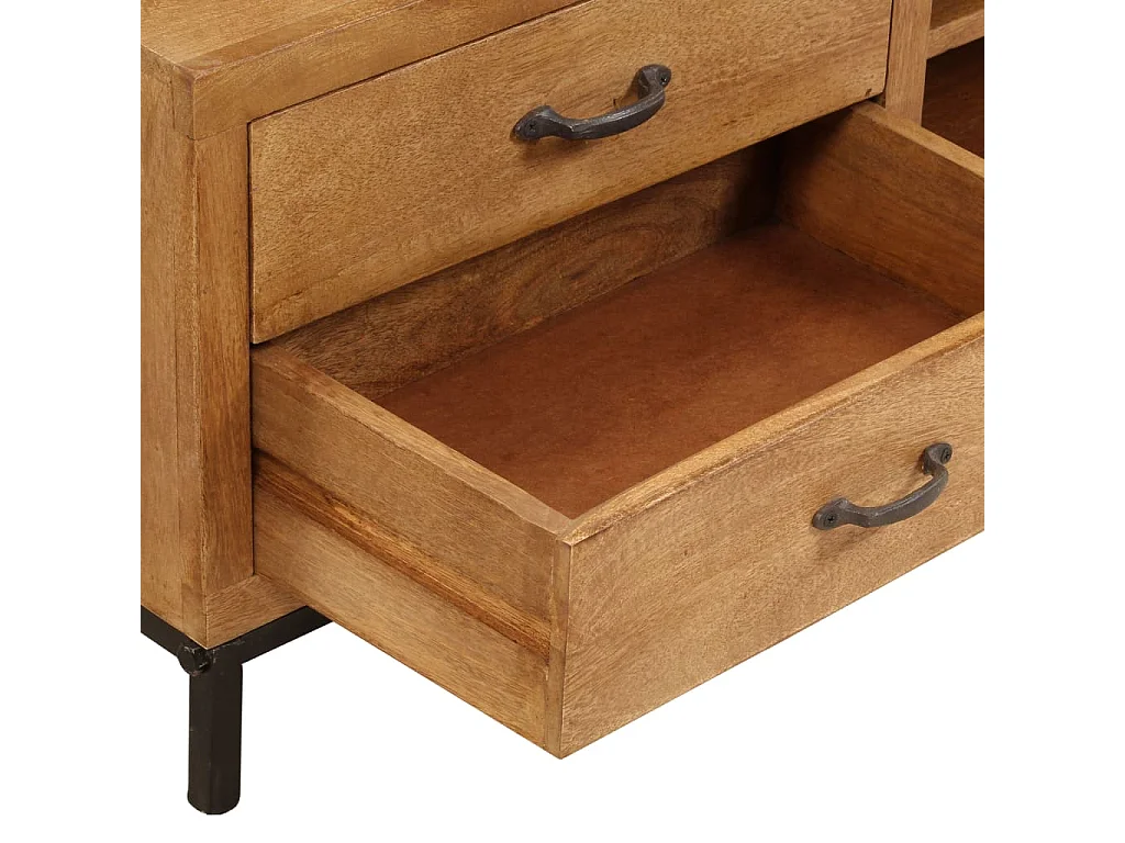 Garden Furniture -  Meuble TV Bois de manguier massif 140 x 30 x 40 cm