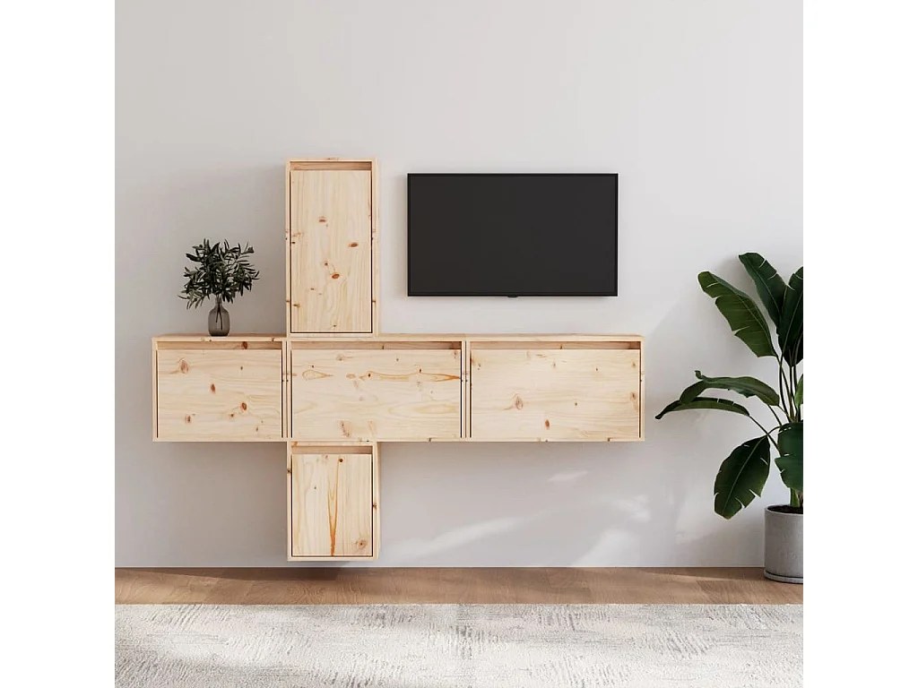 Blanchardstown  Meubles TV 5 pcs Bois massif de pin