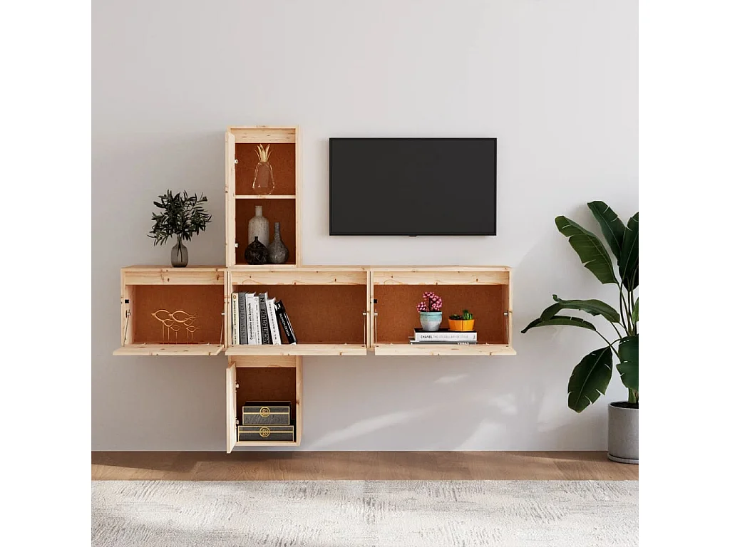 Blanchardstown  Meubles TV 5 pcs Bois massif de pin