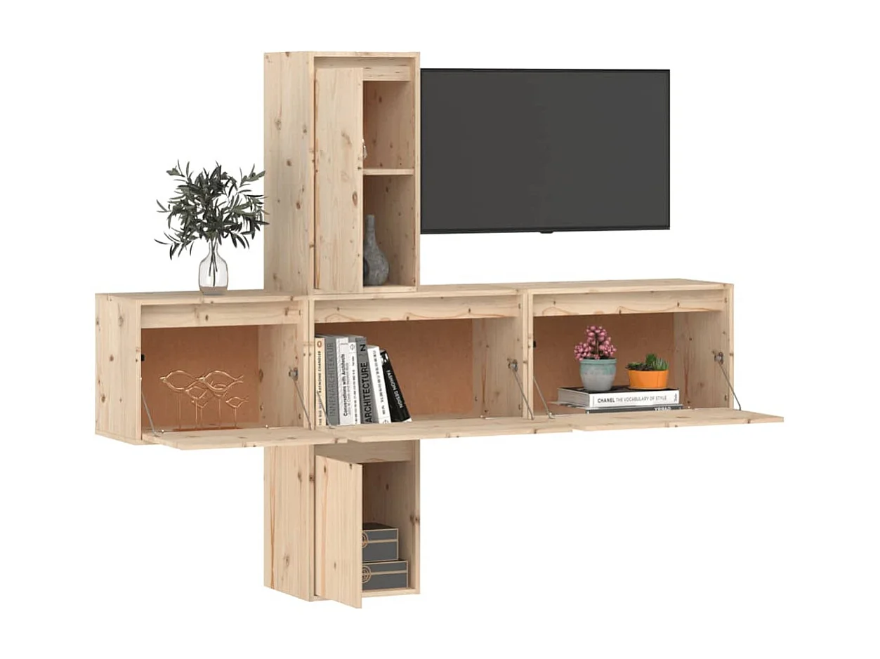 Blanchardstown  Meubles TV 5 pcs Bois massif de pin