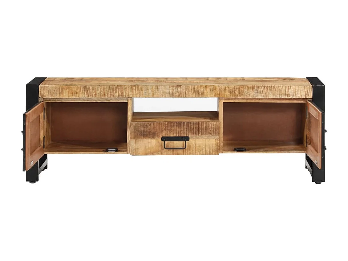 Sophie-Claudine-Marie  Mueble de TV madera maciza de mango 120x30x40 cm