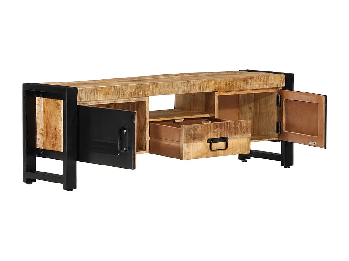 Sophie-Claudine-Marie  Mueble de TV madera maciza de mango 120x30x40 cm
