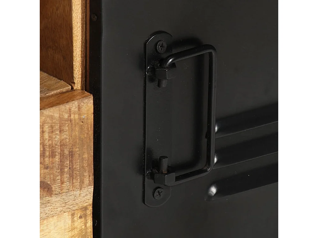 Sophie-Claudine-Marie  Mueble de TV madera maciza de mango 120x30x40 cm
