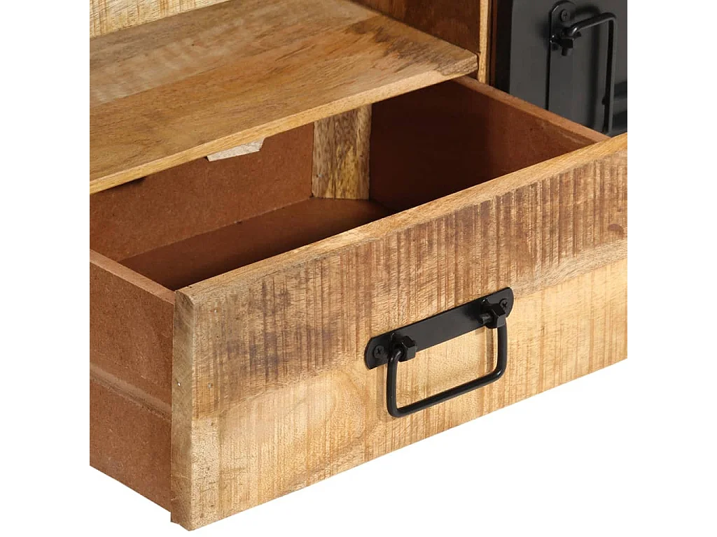 Sophie-Claudine-Marie  Mueble de TV madera maciza de mango 120x30x40 cm