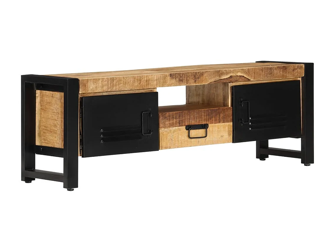 Sophie-Claudine-Marie  Mueble de TV madera maciza de mango 120x30x40 cm