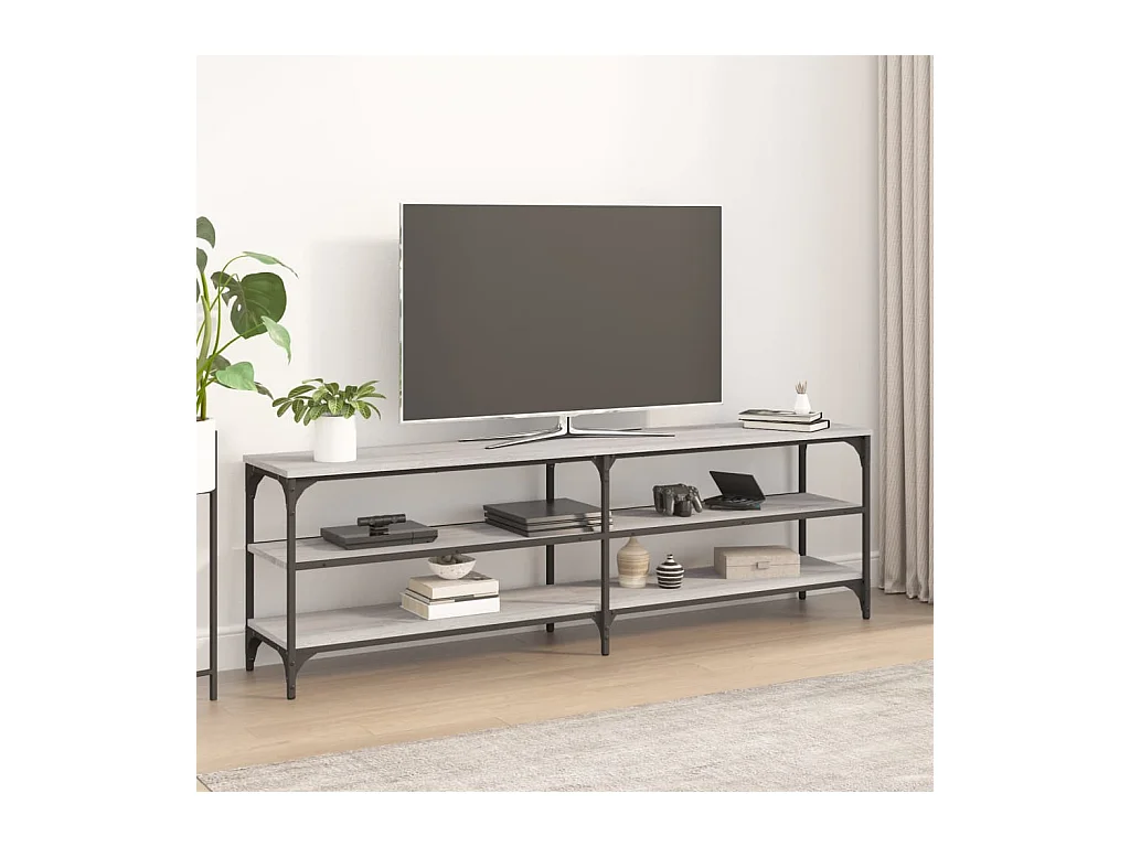 Chiloquin  Mueble de TV madera contrachapada gris Sonoma 160x30x50 cm