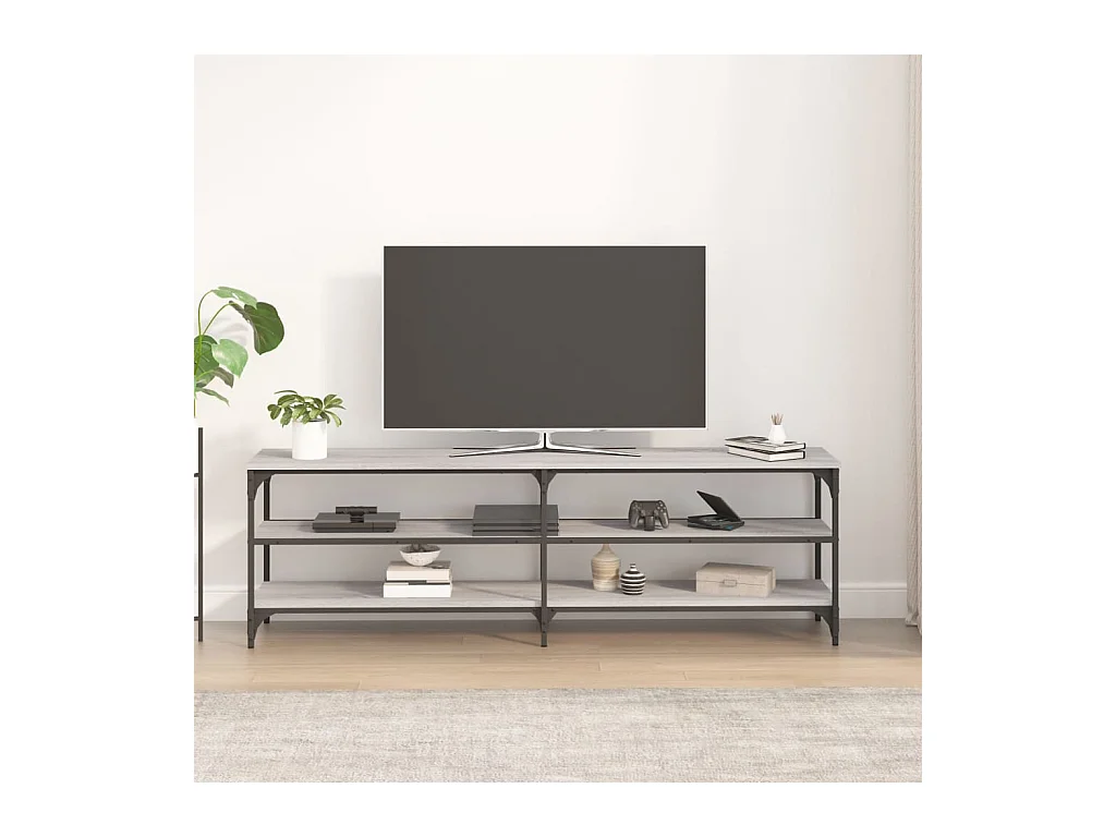 Chiloquin  Mueble de TV madera contrachapada gris Sonoma 160x30x50 cm