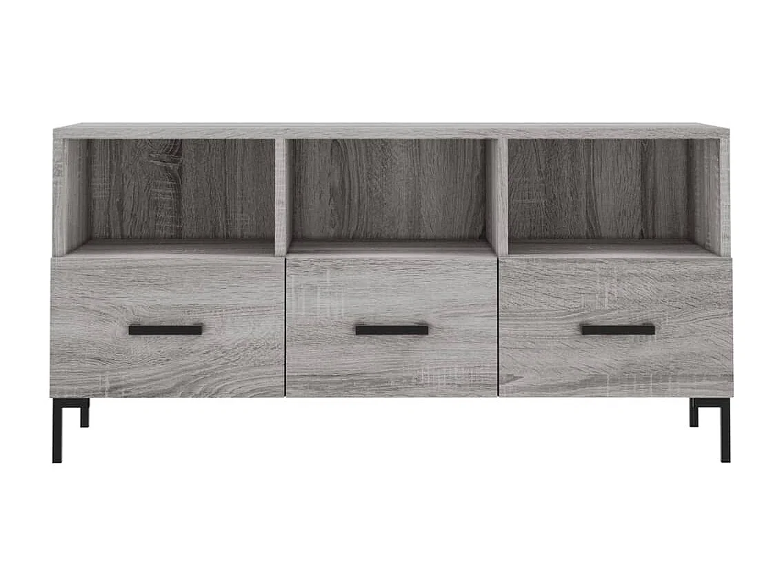 Évreux  Meuble TV sonoma gris 102x36x50 cm bois d'ingénierie