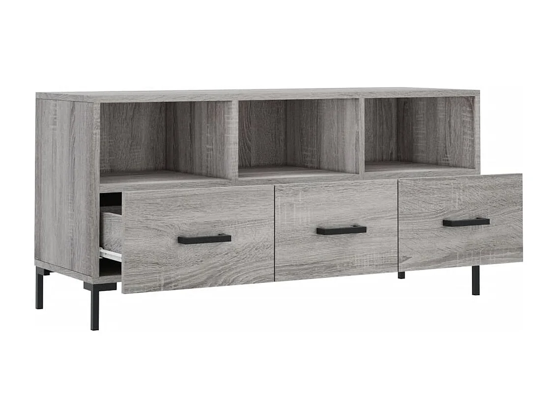 Évreux  Meuble TV sonoma gris 102x36x50 cm bois d'ingénierie
