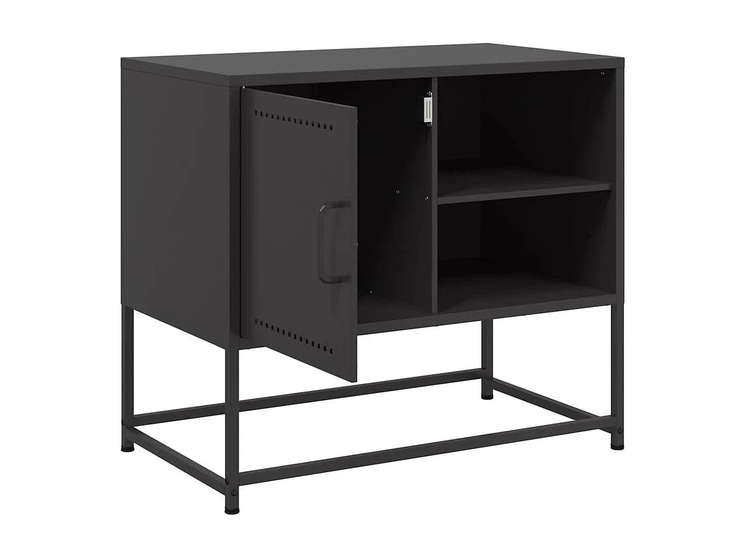 Hampden  Meuble TV noir 68x39x60,5 cm acier