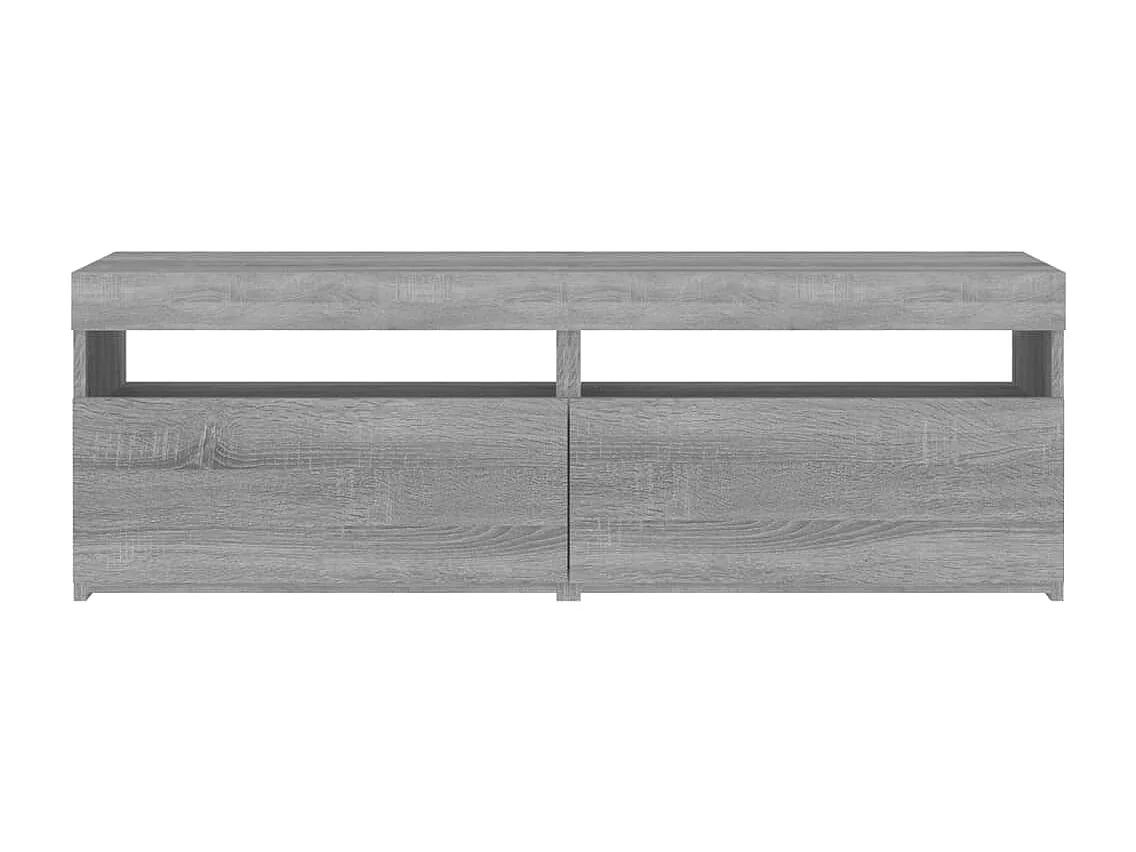 Ilion  Muebles de TV 2 uds con luces LED gris Sonoma 60x35x40 cm
